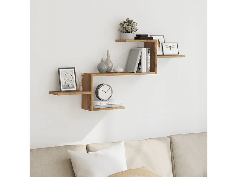 Étagère murale chêne artisanal 104x15x49 cm bois d'ingénierie