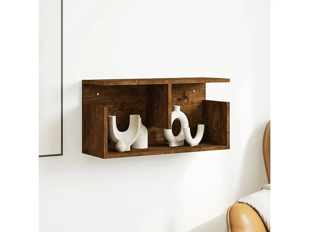 Armoire murale 60x20x30 cm chêne fumé bois d'ingénierie