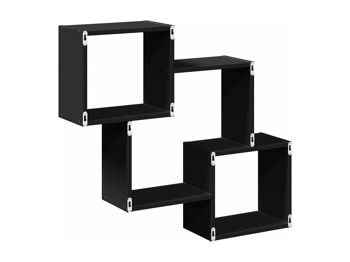 Armario de pared madera de ingeniería negro 78x18x71 cm