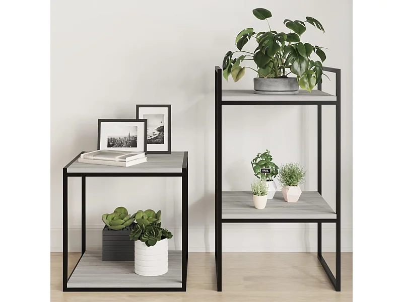 Étagères murales 4 pcs sonoma gris 40x40x1,5 cm bois ingénierie