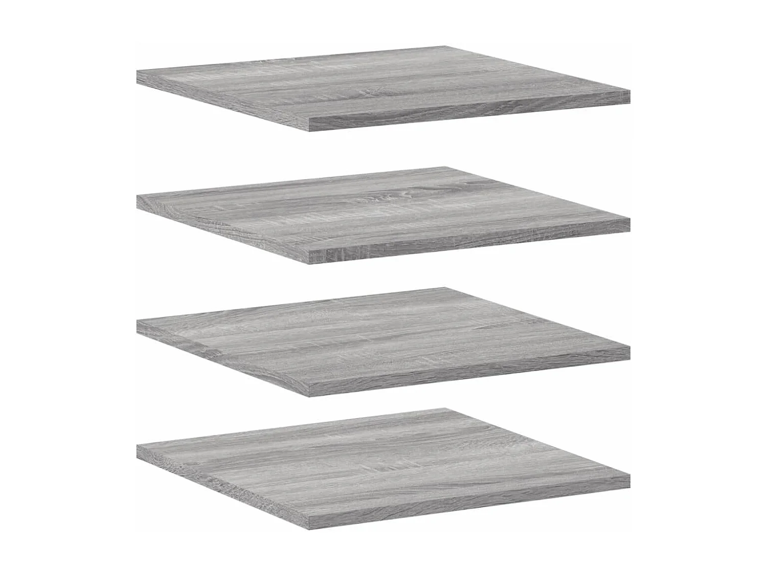 Étagères murales 4 pcs sonoma gris 40x40x1,5 cm bois ingénierie