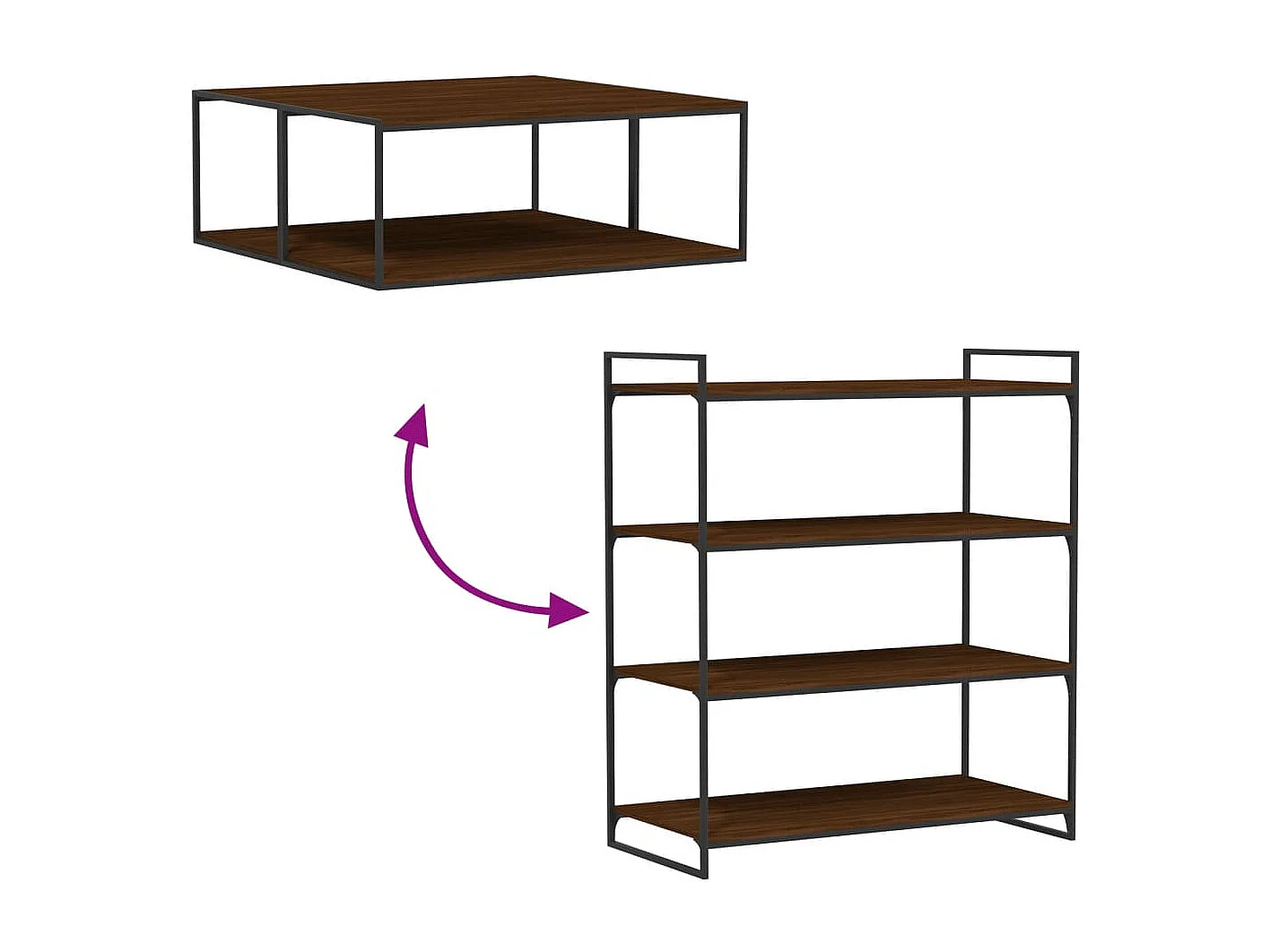 Wandregale 4 Stk. Braun Eichen-Optik 100x50x1,5cm Holzwerkstoff