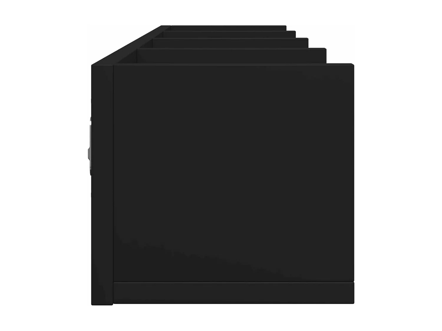 Armoires murales 2 pcs noir 99x18x16,5 cm bois d'ingénierie