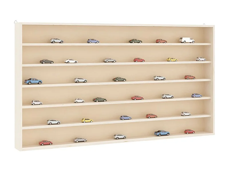 Mueble expositor de pared con 6 estantes 80x8,5x55 cm