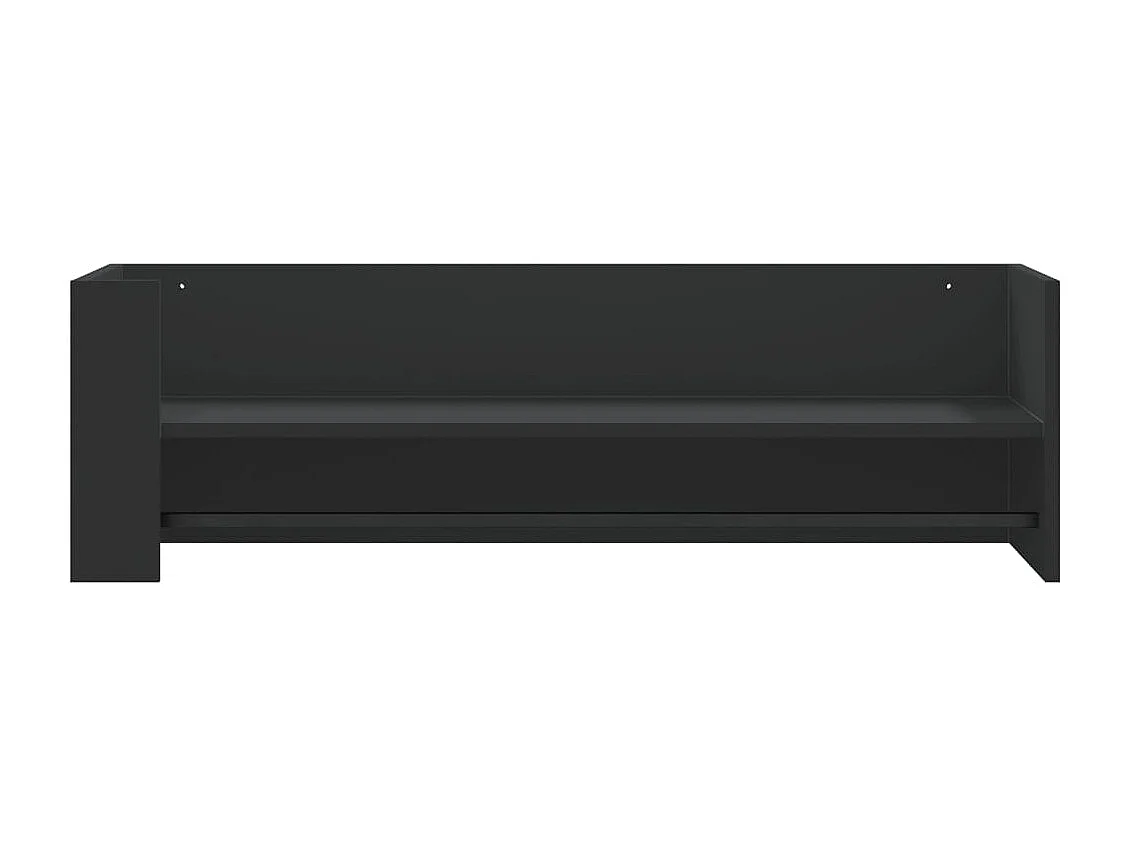 Étagère murale noir 100x35x30,5 cm bois d'ingénierie