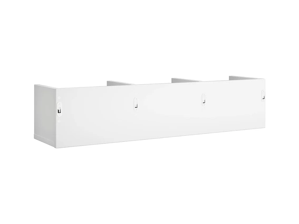 Wandkast 75x18x16,5 cm bewerkt hout wit