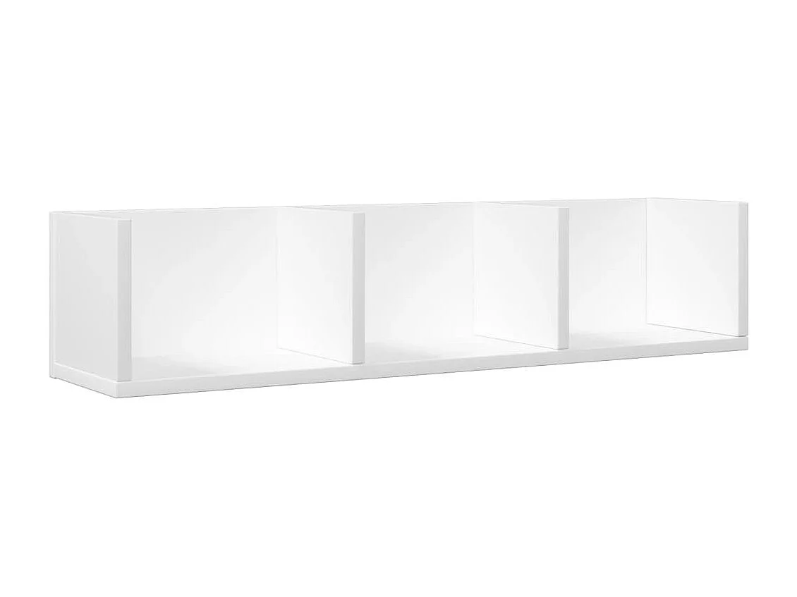 Wandkast 75x18x16,5 cm bewerkt hout wit