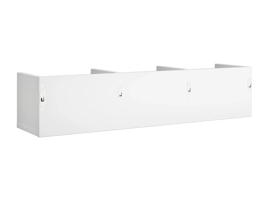 Wandkast 75x18x16,5 cm bewerkt hout wit