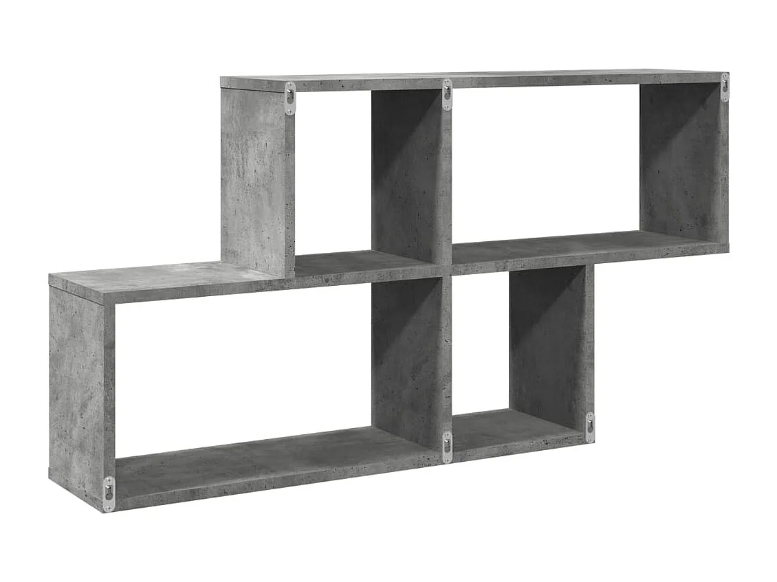 Estante de parede 100x20x53 cm derivados madeira cinza cimento