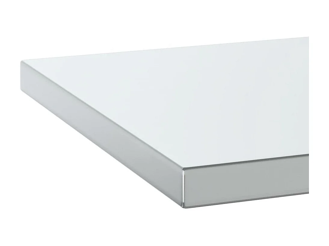 Prateleiras de parede 2 pcs 75x40x3 cm aço inoxidável prateado