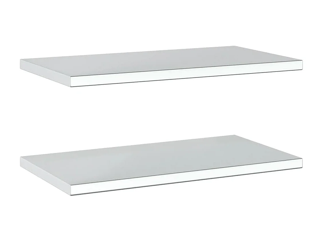 Étagères murales 2 pcs 75x40x3 cm argenté acier inoxydable