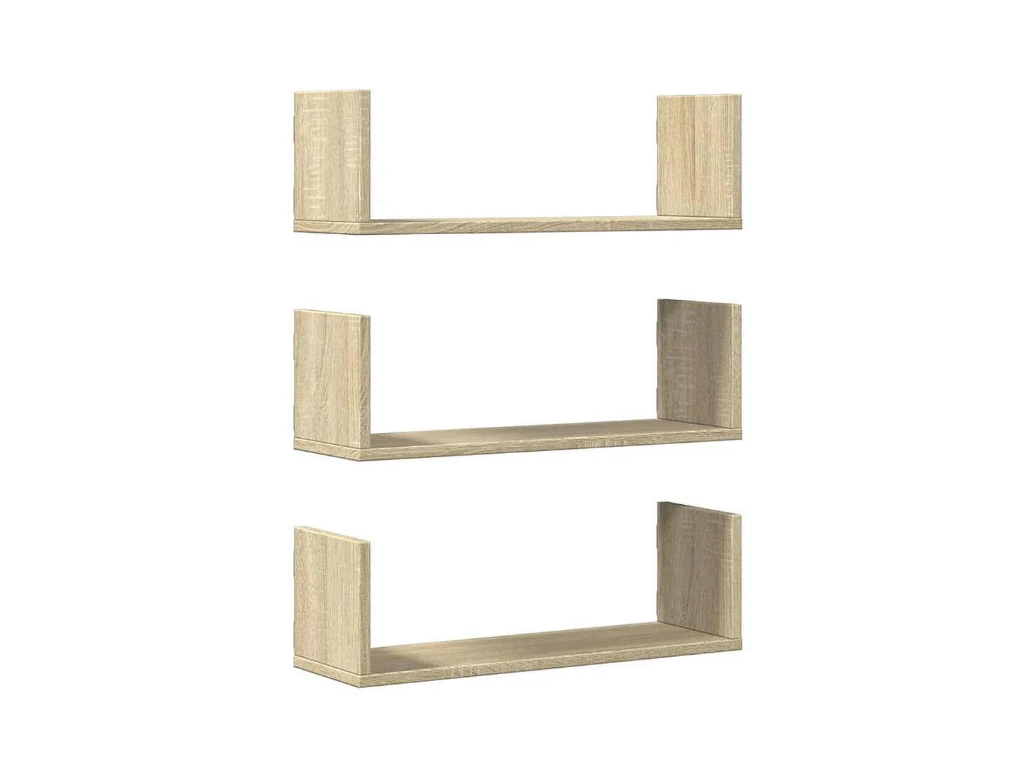 Estantes pared 2 uds madera ingeniería roble Sonoma 58x18x18 cm