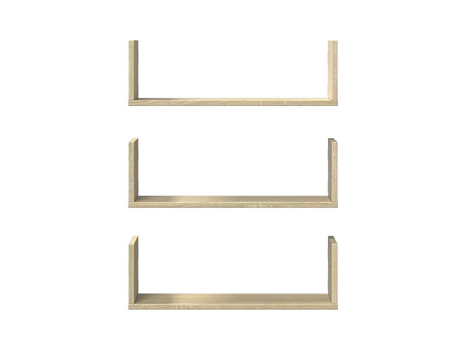 Estantes pared 2 uds madera ingeniería roble Sonoma 58x18x18 cm