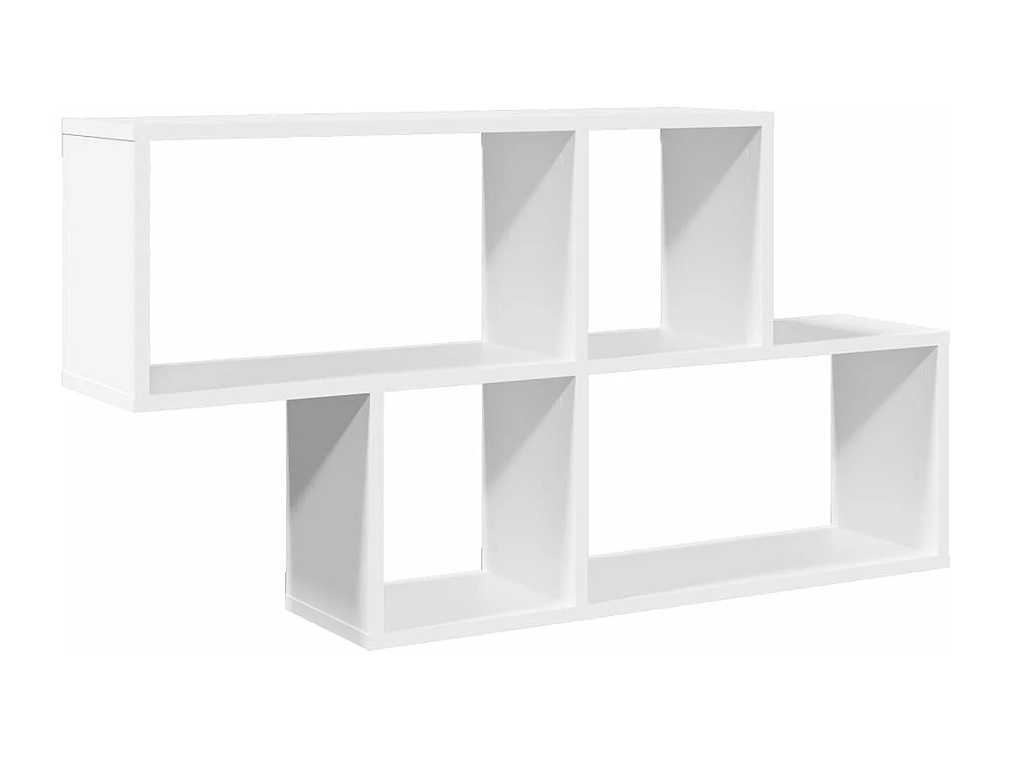 Étagère murale blanc 100x20x53 cm bois d'ingénierie