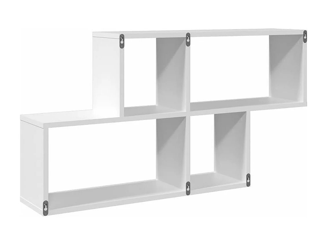 Étagère murale blanc 100x20x53 cm bois d'ingénierie