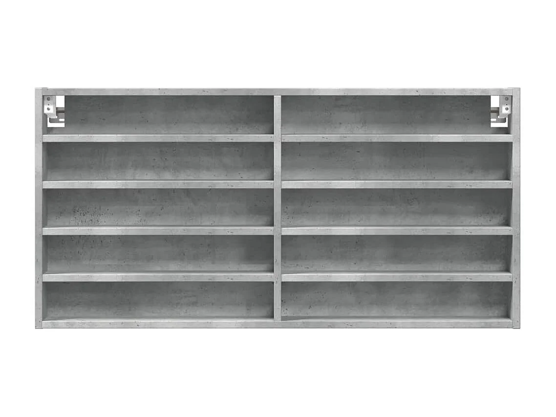 Armário vitrine 100x8,5x50cm derivados de madeira cinza cimento