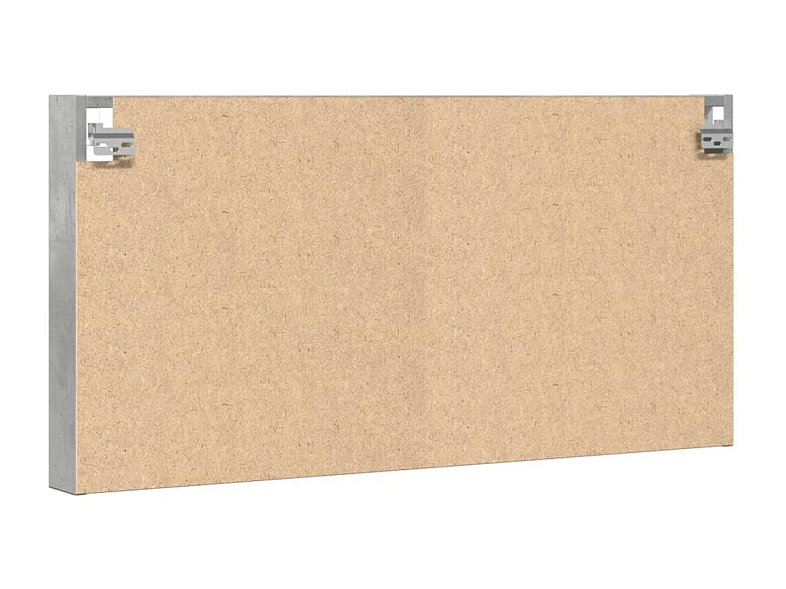 Armário vitrine 100x8,5x50cm derivados de madeira cinza cimento