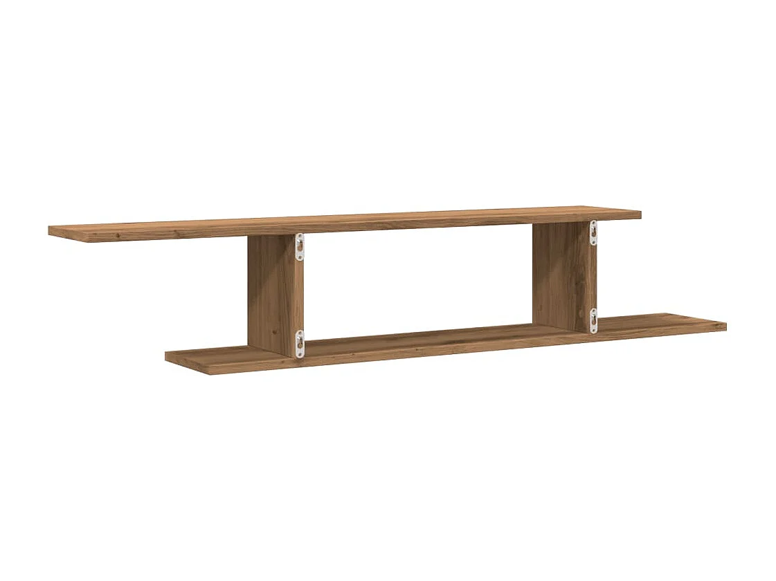 Étagère TV murale chêne artisanal 125x18x23cm bois d'ingénierie