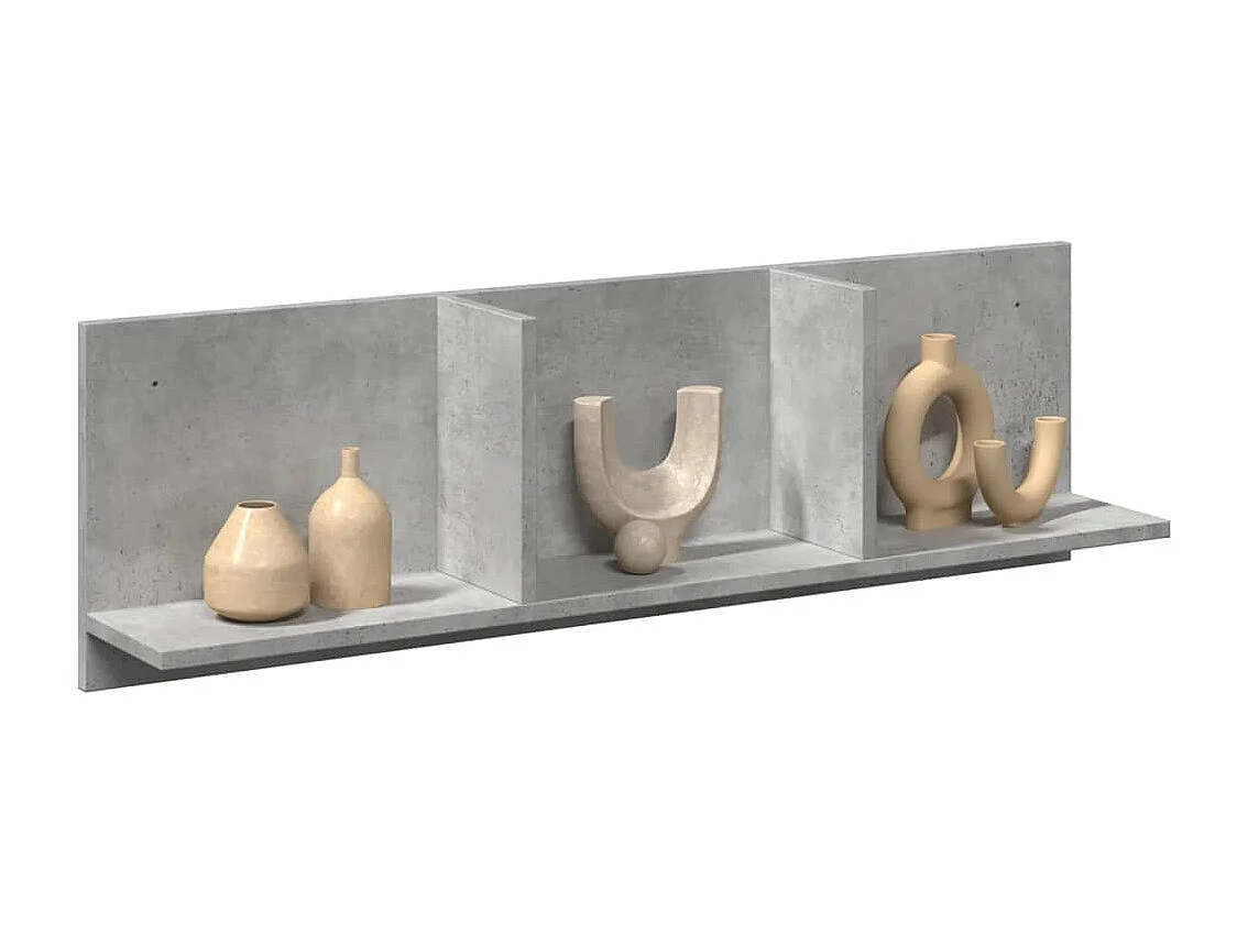 Armoire murale 100x16,5x30 cm gris béton bois d'ingénierie