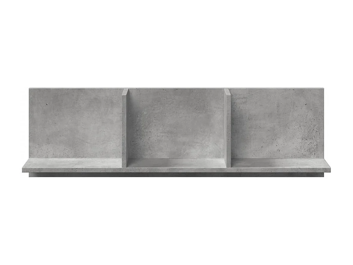 Armoire murale 100x16,5x30 cm gris béton bois d'ingénierie