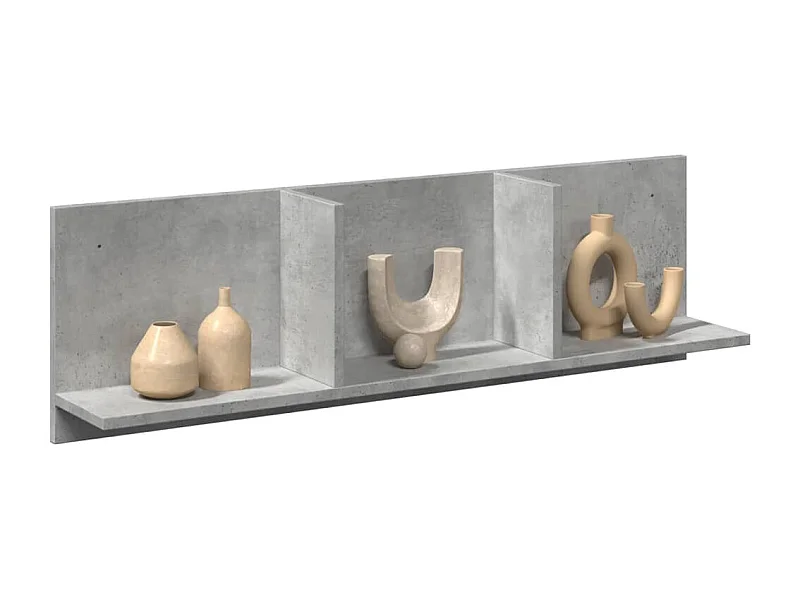 Armoire murale 100x16,5x30 cm gris béton bois d'ingénierie