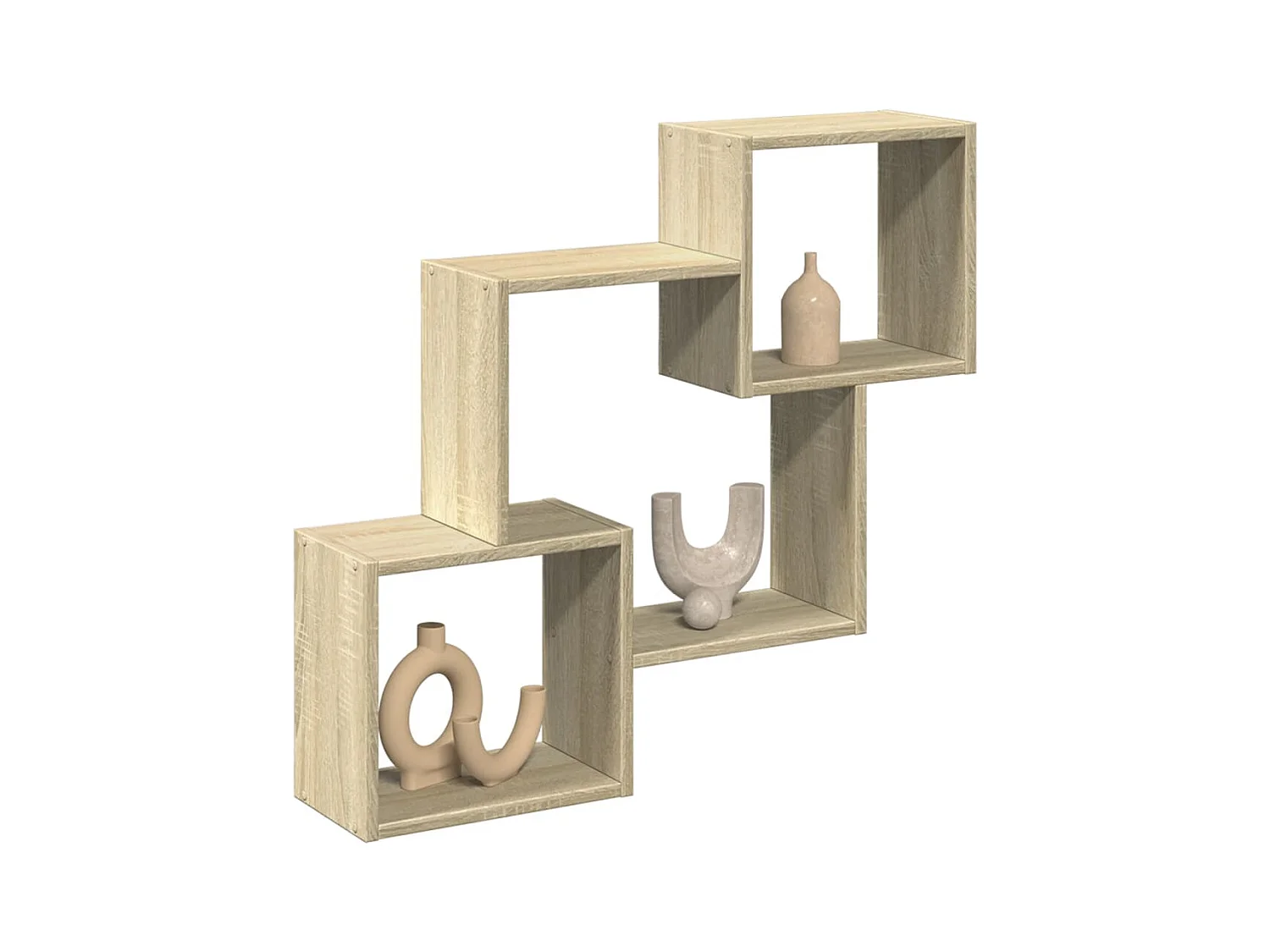 Wandkast 78x18x71 cm bewerkt hout sonoma eikenkleurig