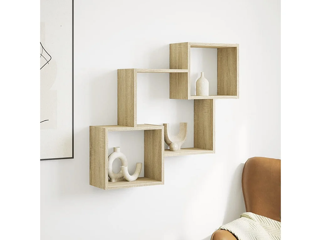 Armoire murale 78x18x71 cm chêne sonoma bois d'ingénierie