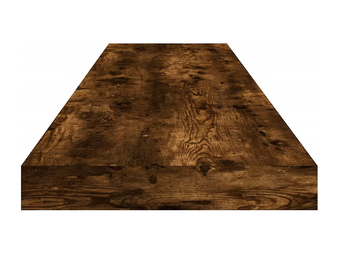 Estantes pared 4 uds madera ingeniería roble humo 100x10x1,5 cm