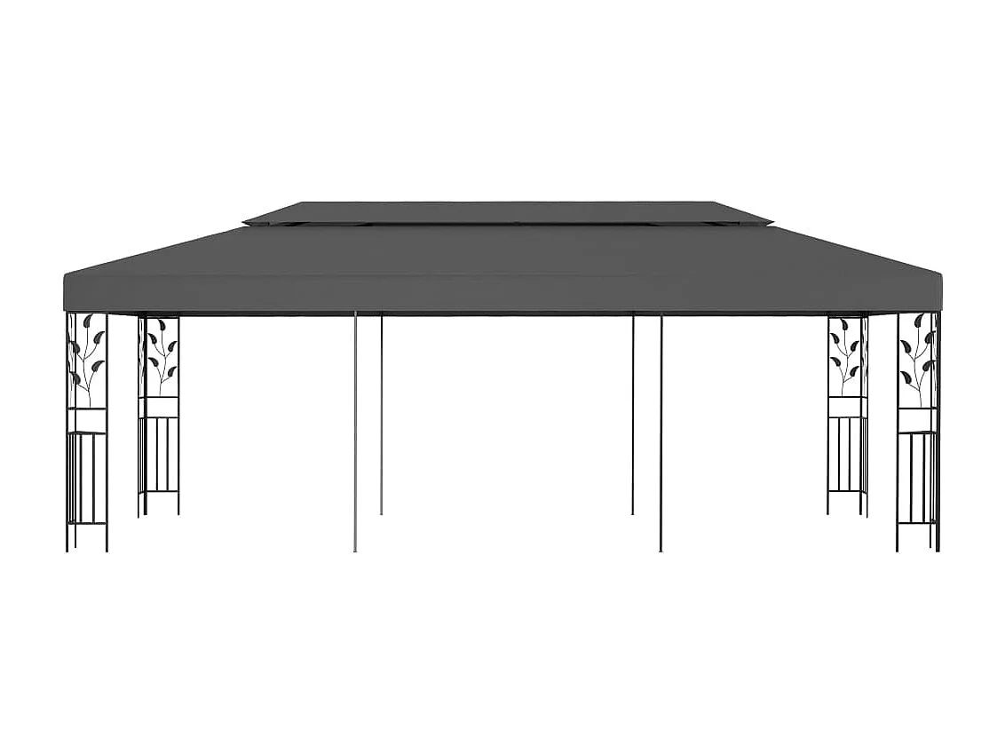 Cenador gris antracita 3x6 m