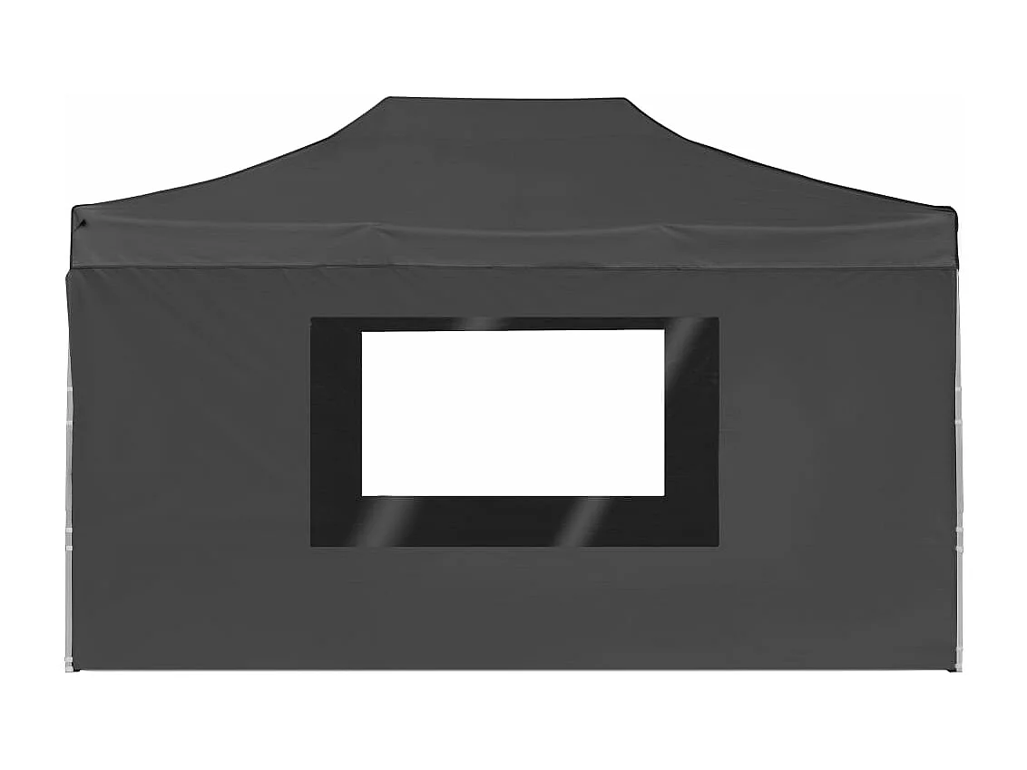 Profi-Partyzelt Faltbar mit Wänden Aluminium 4,5×3m Anthrazit