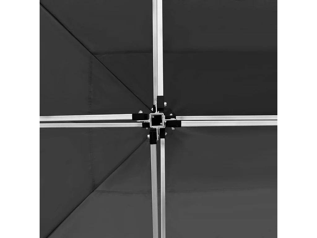 Profi-Partyzelt Faltbar mit Wänden Aluminium 4,5×3m Anthrazit