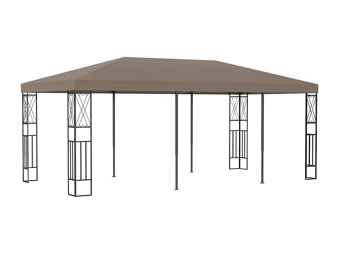 Belvédère 6x3 m Taupe Tissu