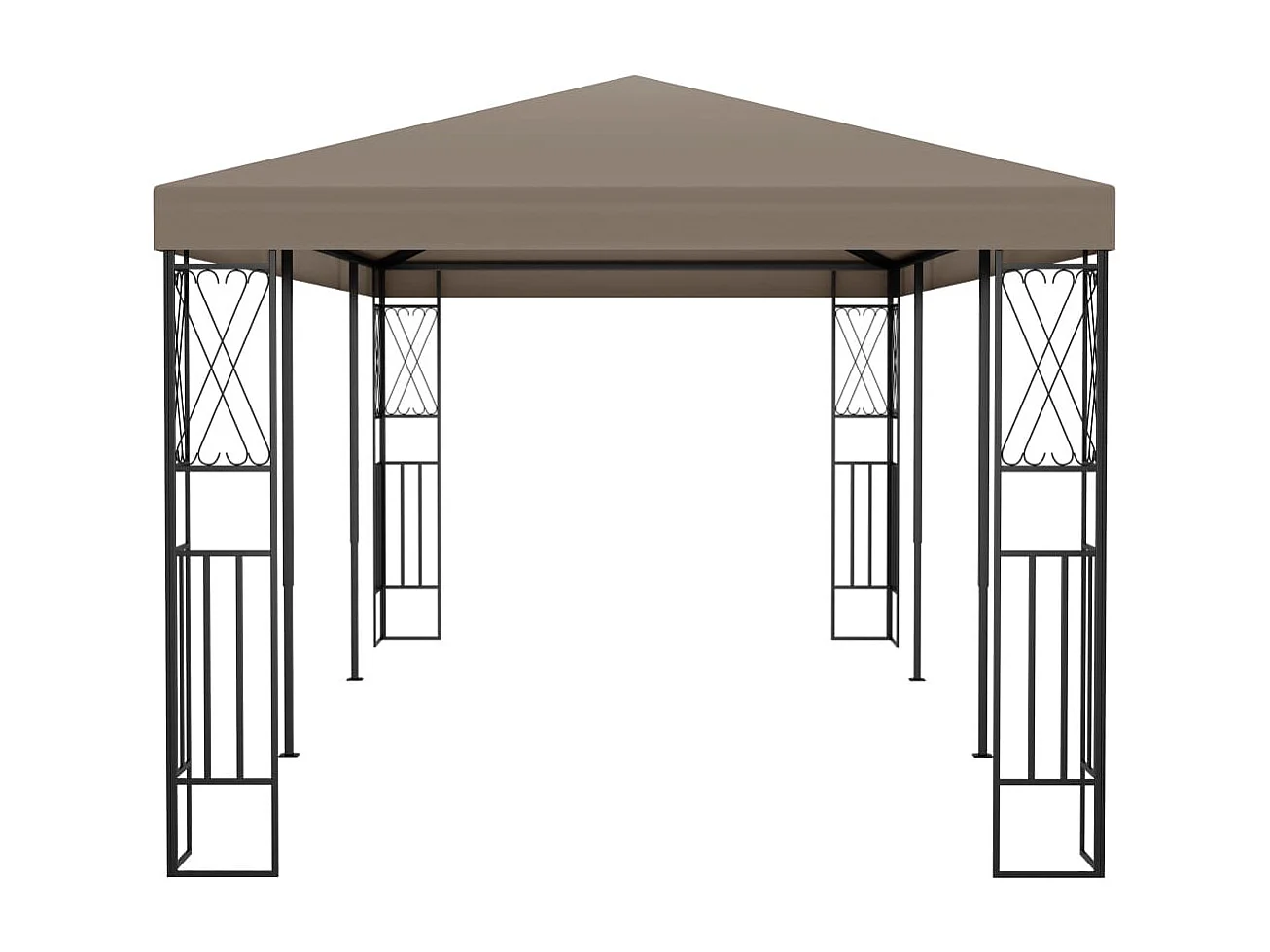 Belvédère 6x3 m Taupe Tissu
