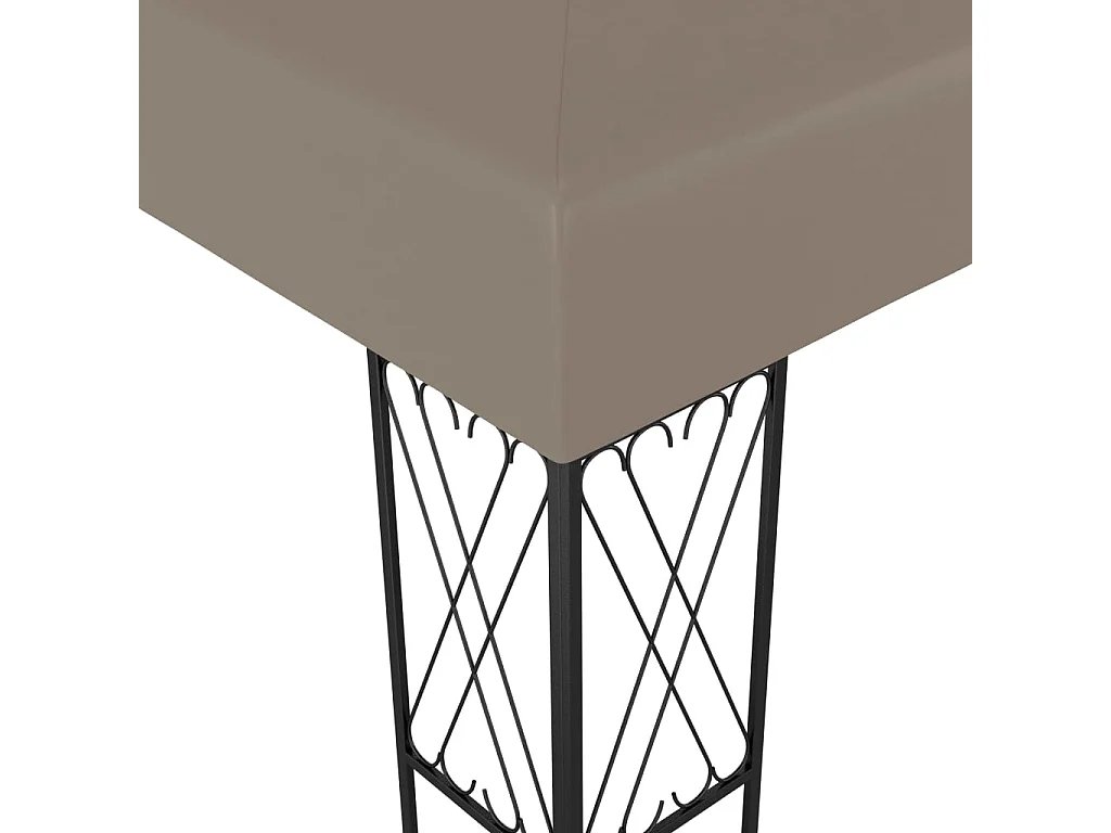 Belvédère 6x3 m Taupe Tissu