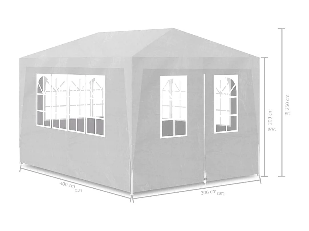 Partyzelt 3x4 m Weiß