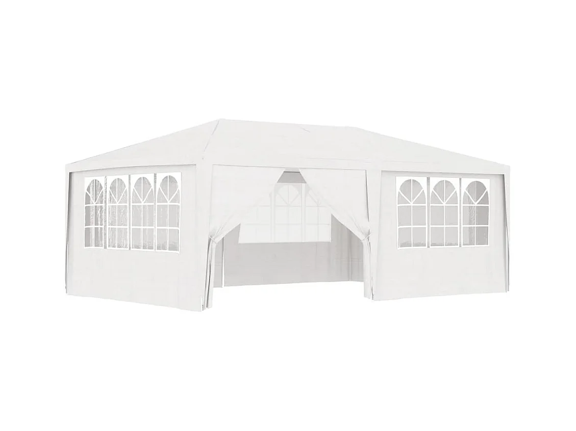 Partytent met zijwanden professioneel 90 g/m² 4x6 m wit