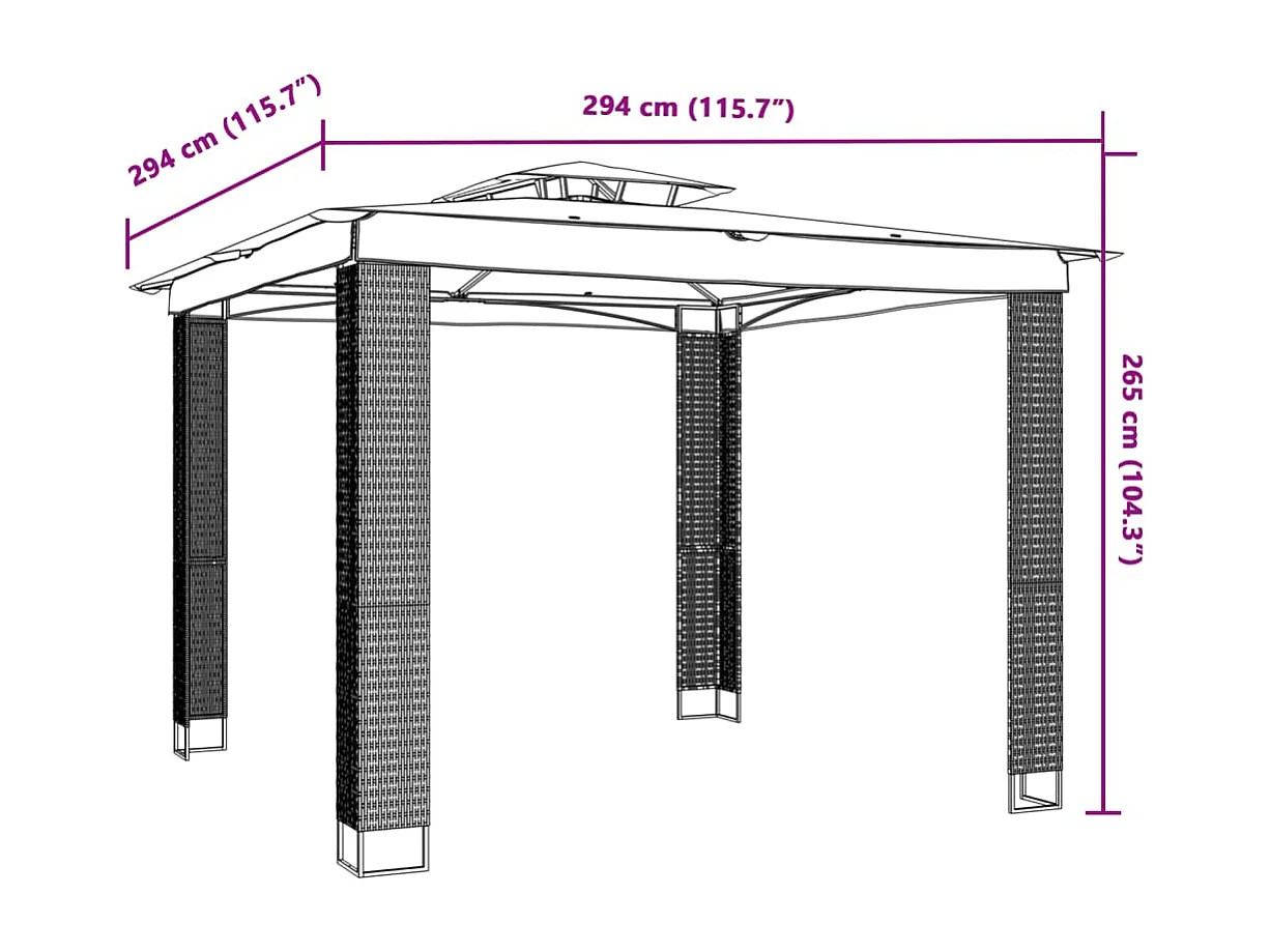 Tenda para festas 3x9 m verde
