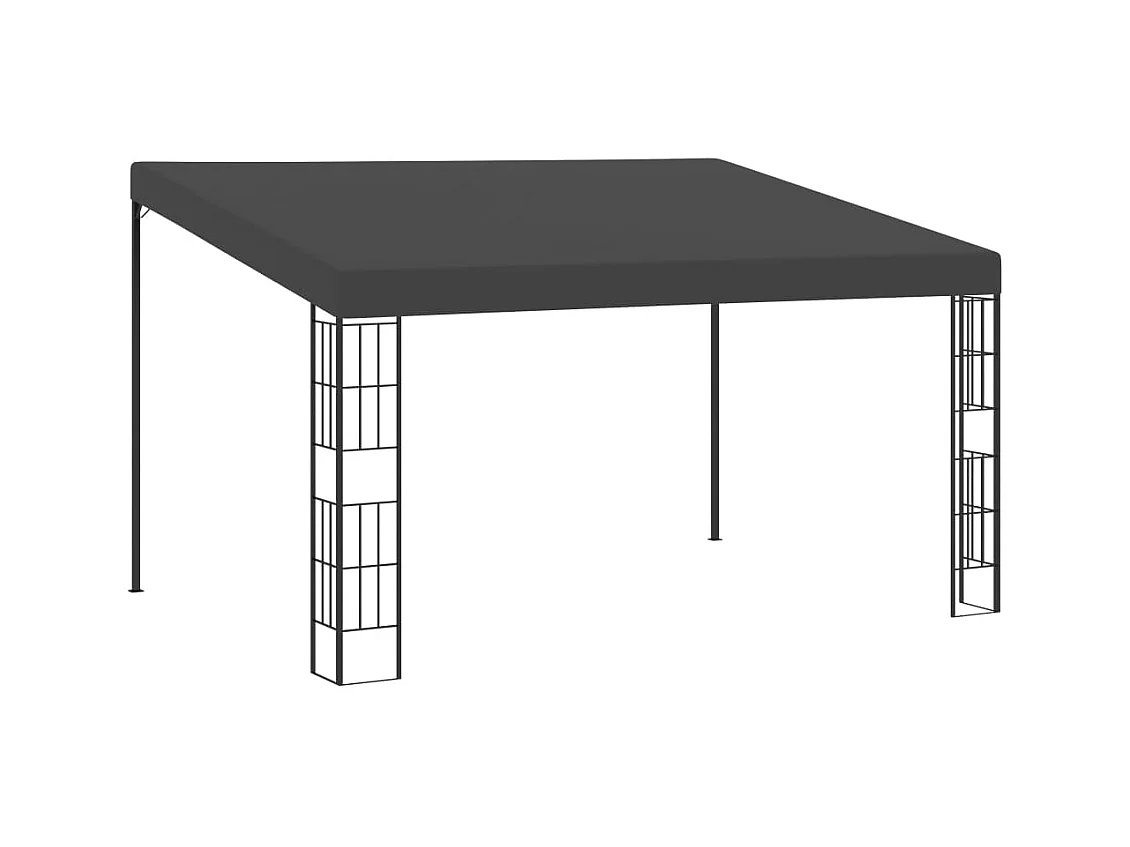 Gazebo a Parete 3x4 m Antracite in Tessuto