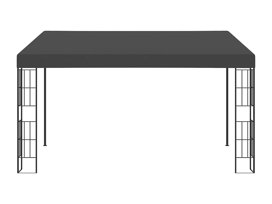 Gazebo a Parete 3x4 m Antracite in Tessuto