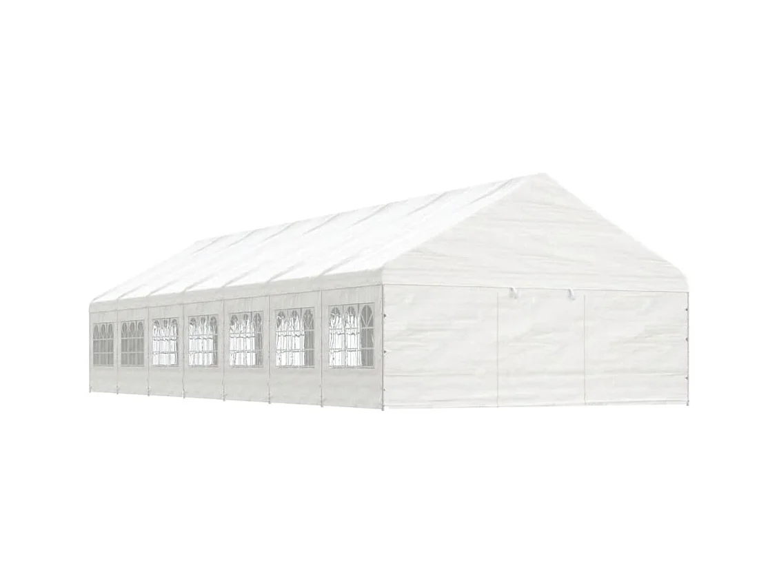 Belvédère avec toit blanc 15,61x5,88x3,75 m polyéthylène