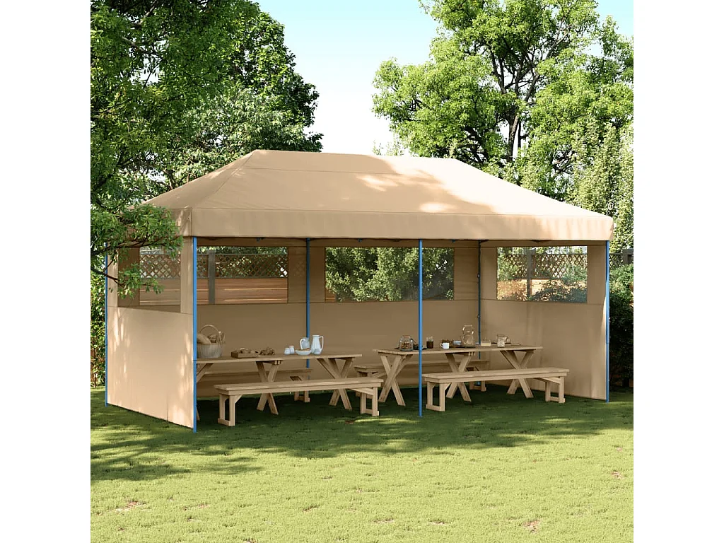 Tenda para festas dobrável com paredes laterais 3x3 m preto