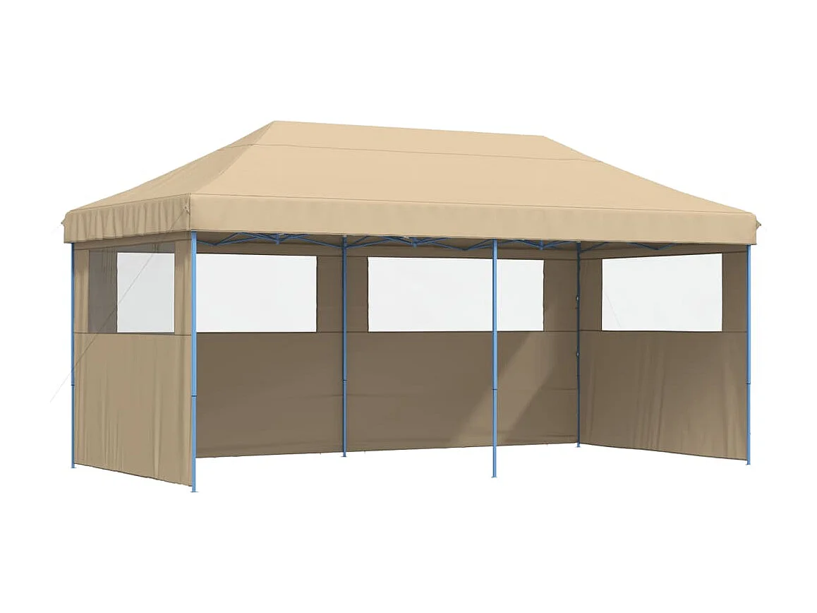 Tenda para festas dobrável com paredes laterais 3x3 m preto