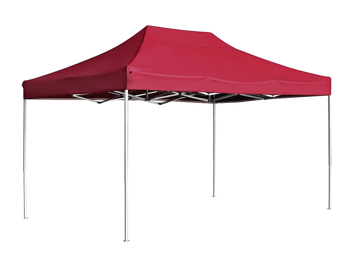 Tente de réception pliable Aluminium 4,5x3 m Bordeaux