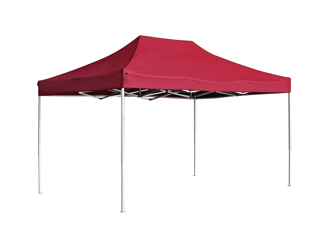 Tente de réception pliable Aluminium 4,5x3 m Bordeaux