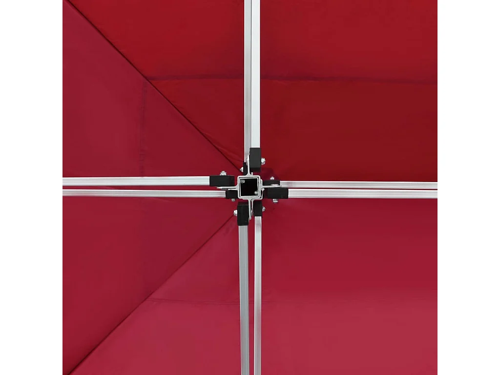 Tente de réception pliable Aluminium 4,5x3 m Bordeaux