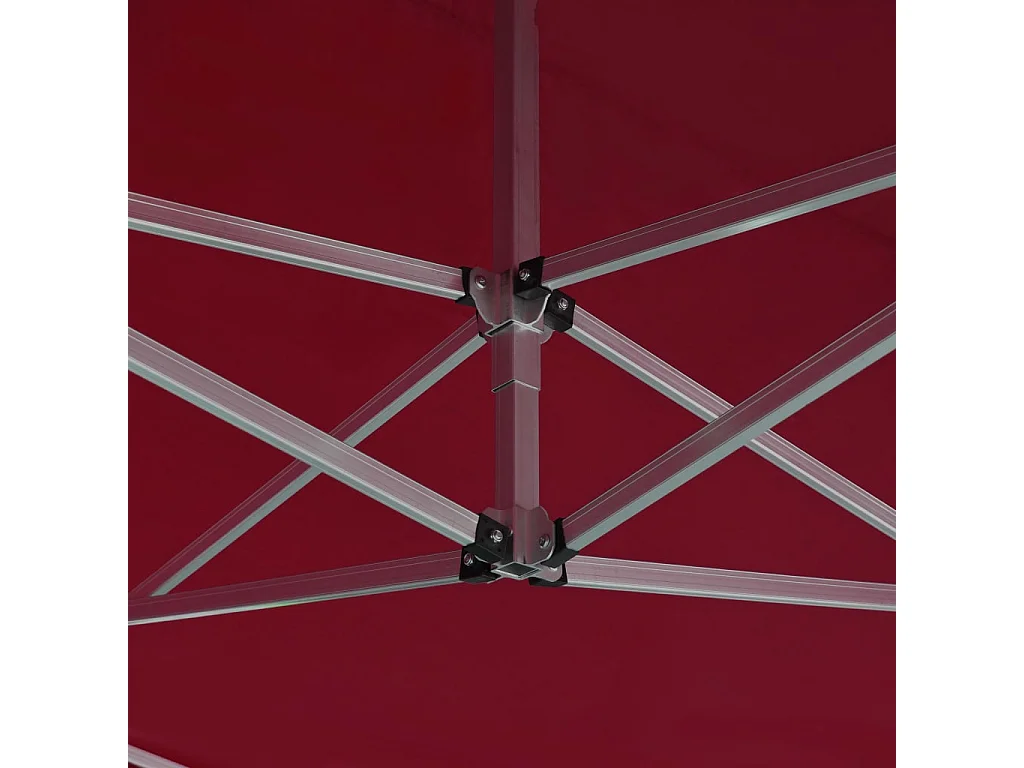 Tente de réception pliable Aluminium 4,5x3 m Bordeaux
