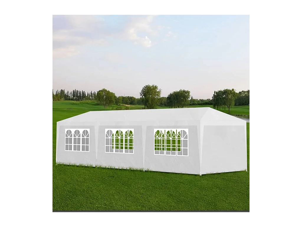 Tente de réception 3x9 m Blanc