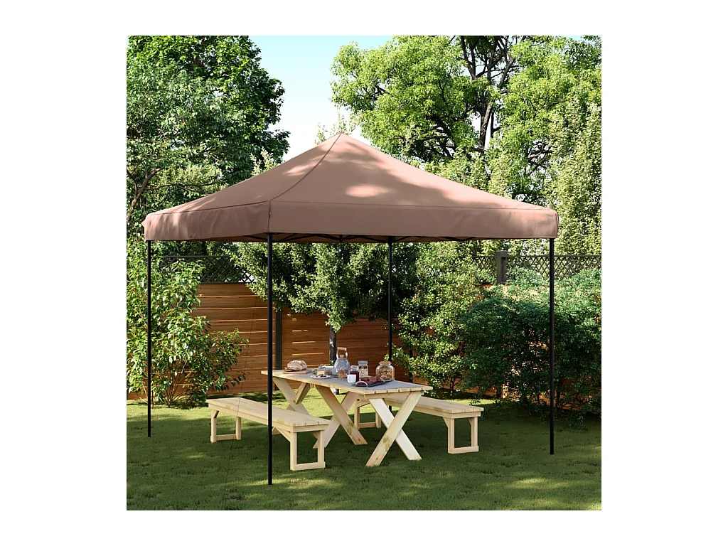 Partyzelt Faltbar Pop-Up Braun 292x292x315 cm