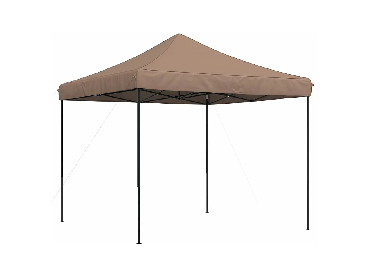 Tente de réception pliable escamotable marron 292x292x315 cm