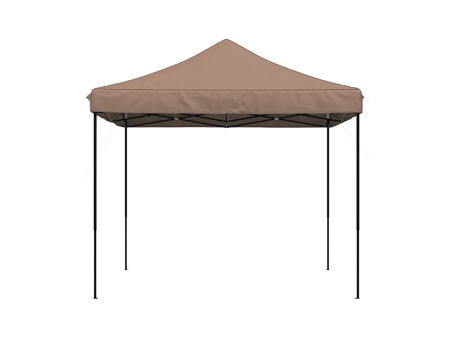 Tente de réception pliable escamotable marron 292x292x315 cm